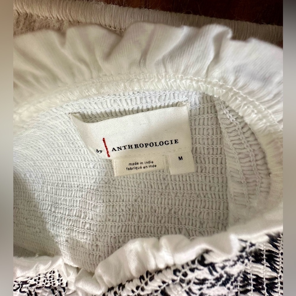 ‼️RARE‼️🎸ANTHROPOLOGIE🎸🔥NWT🔥Smocked Sweetheart Tube-Top in White— M - Picture 9 of 9